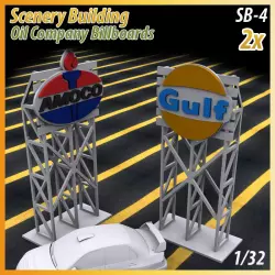 MHS Model SB-4 3D Logo Billboards (Gulf-Amoco) x2