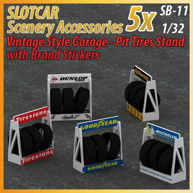 MHS Model SB-11 Vintage Style Pit & Garage Tire Stand x5