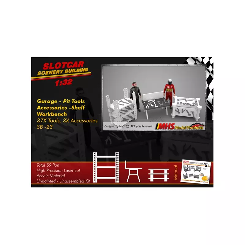 MHS Model SB-23 Garage Pit Tools Accessories & Shelf Workbench