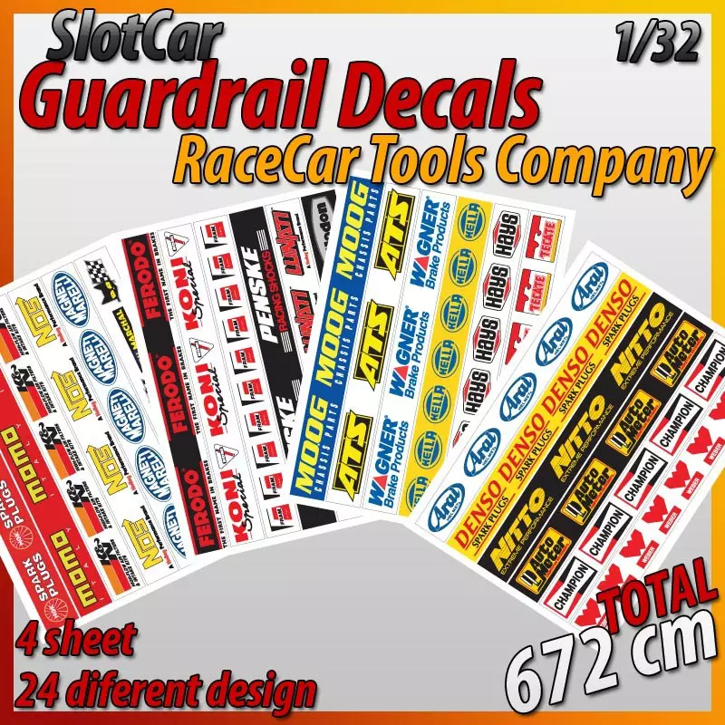 MHS Model GA-3 Guardrail Decals "RaceCar Tool"