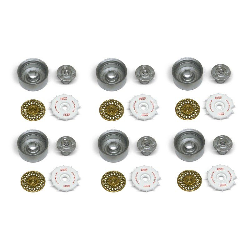 Slot.it PA55 Wheel inserts for hubs Ø15,8mm and Ø16,5mm BBS 80's Porsche 956/962 type (x4+2)