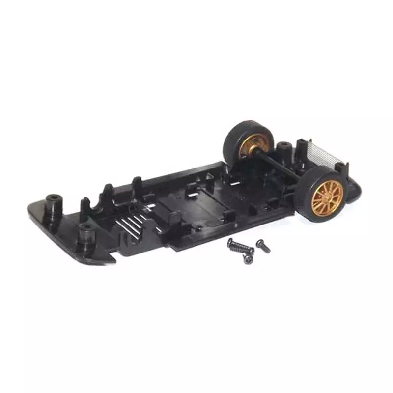 Scalextric W8487 UNDERPAN ASSY WITH WHEELS SUBARU