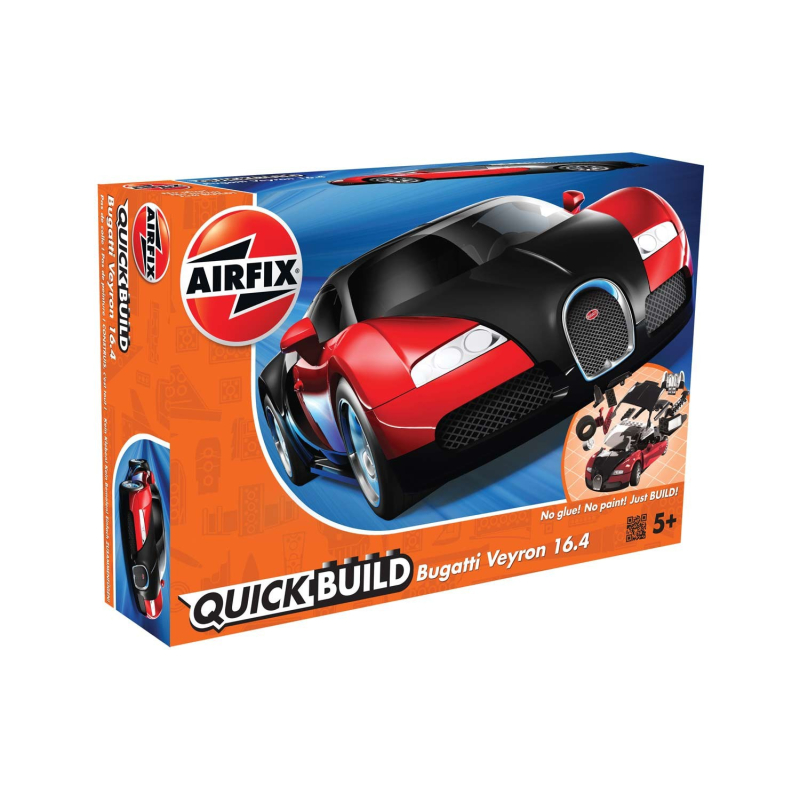                                     Airfix QUICK BUILD Bugatti Veyron Black & Red