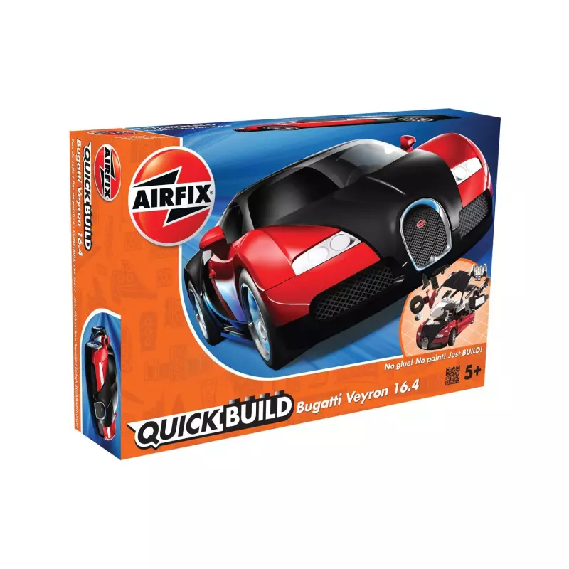 Airfix QUICK BUILD Bugatti Veyron Black & Red