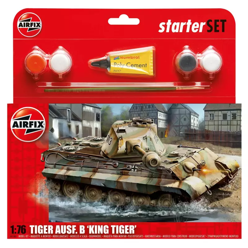 Airfix PZKW VI Ausf.B King Tiger Tank Starter Set 1:76