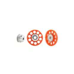 Scaleauto SC-1100 Nylon crown Gear 30th. M50 with M2 screw for 3/32" axle 16.1mm. diam. (red)