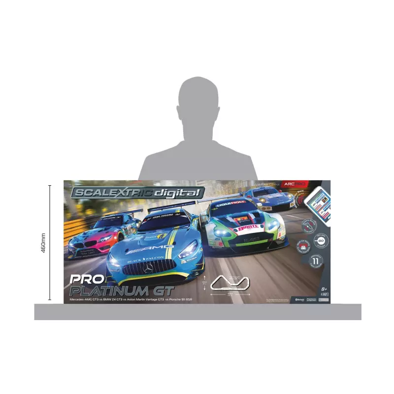 Scalextric Circuit Digital ARC Pro Platinum GT C1374 - JJMstore