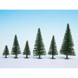 NOCH 32920 Model Fir Trees, 10 pieces, 3.5 - 9 cm high
