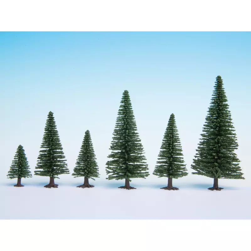  NOCH 32920 Model Fir Trees, 10 pieces, 3.5 - 9 cm high