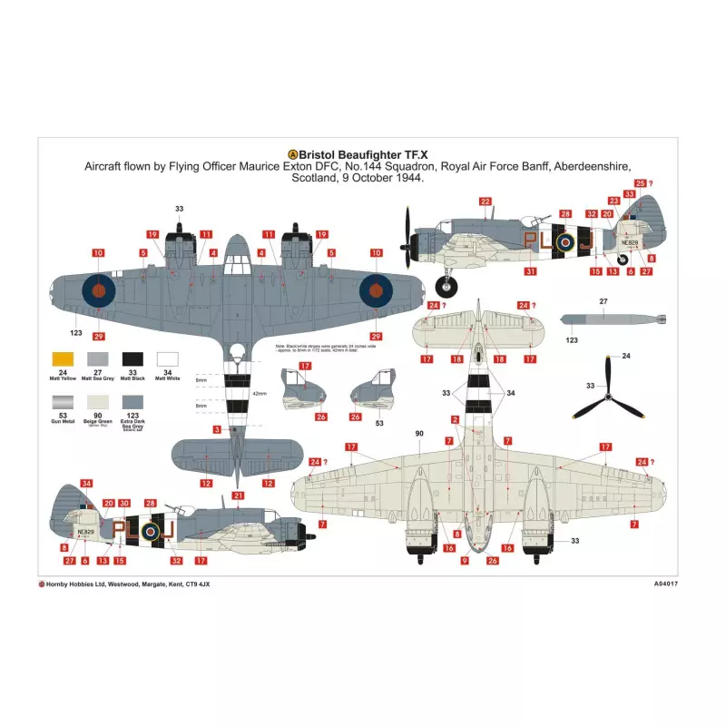 Airfix Bristol Beaufighter Mk.X 1:72