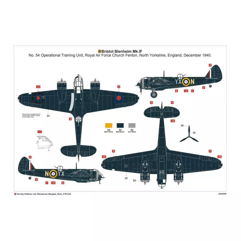 Airfix Bristol Blenheim Mk.If 1:72