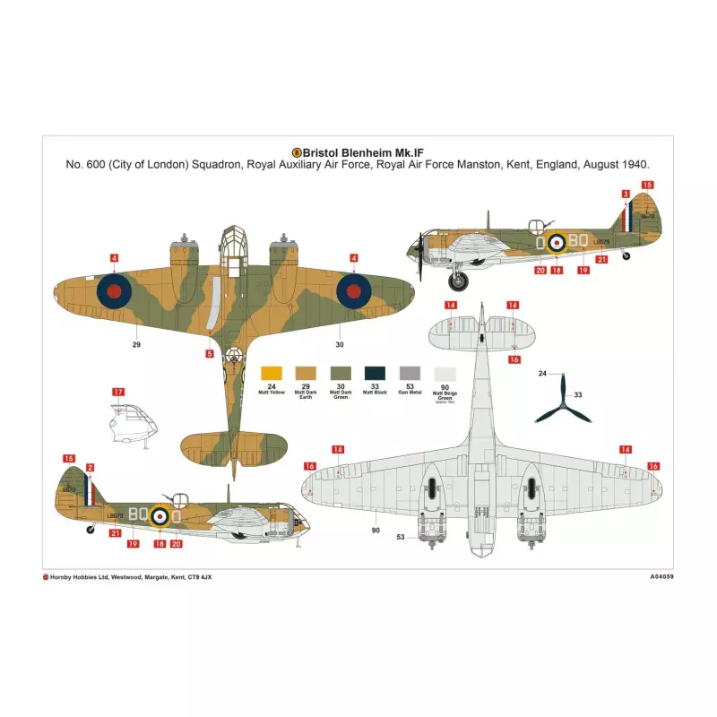 Airfix Bristol Blenheim Mk.If 1:72