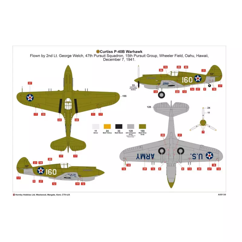 Airfix Curtiss P-40B Warhawk 1:48