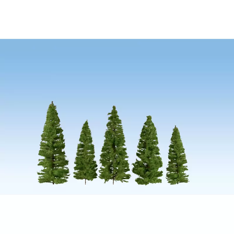  NOCH 24500 Fir Trees, dark green, 7 pieces, 7 - 14 cm high
