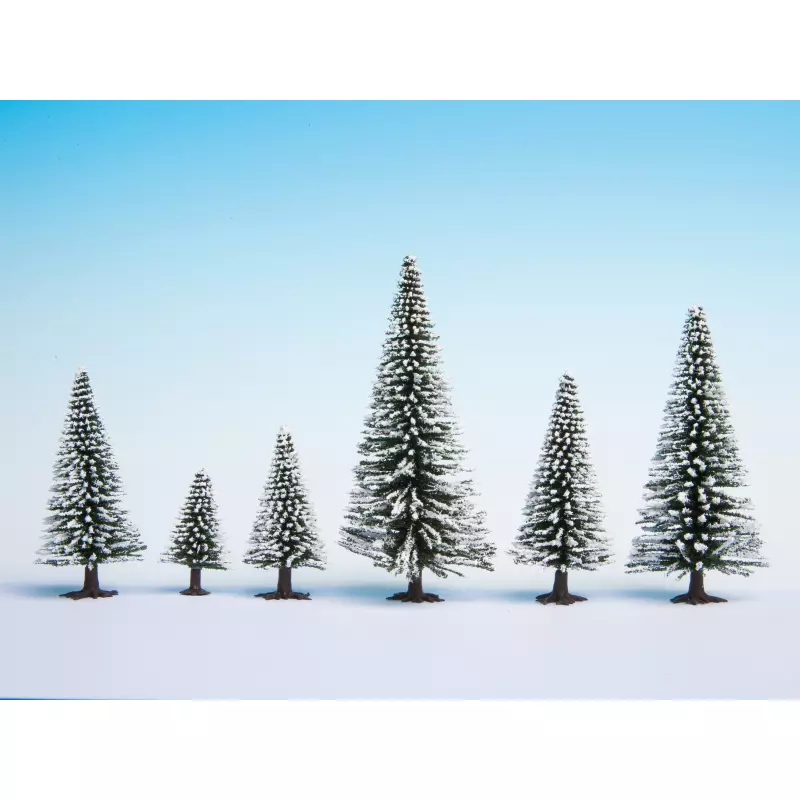  NOCH 26828 Snow Fir Trees, 25 pieces, 5 - 14 cm high