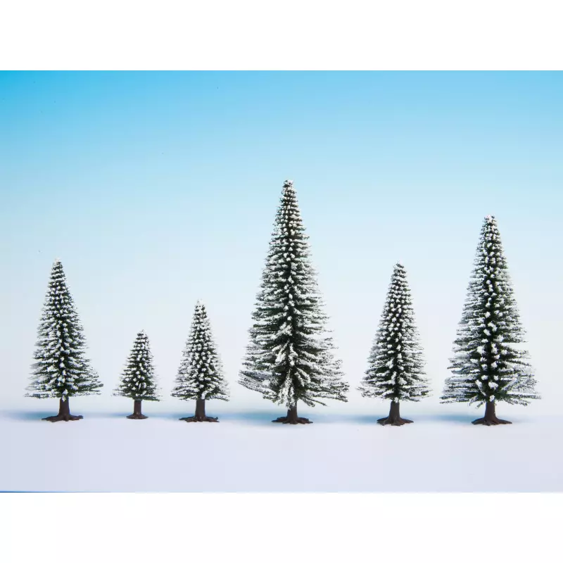 NOCH 26828 Snow Fir Trees, 25 pieces, 5 - 14 cm high