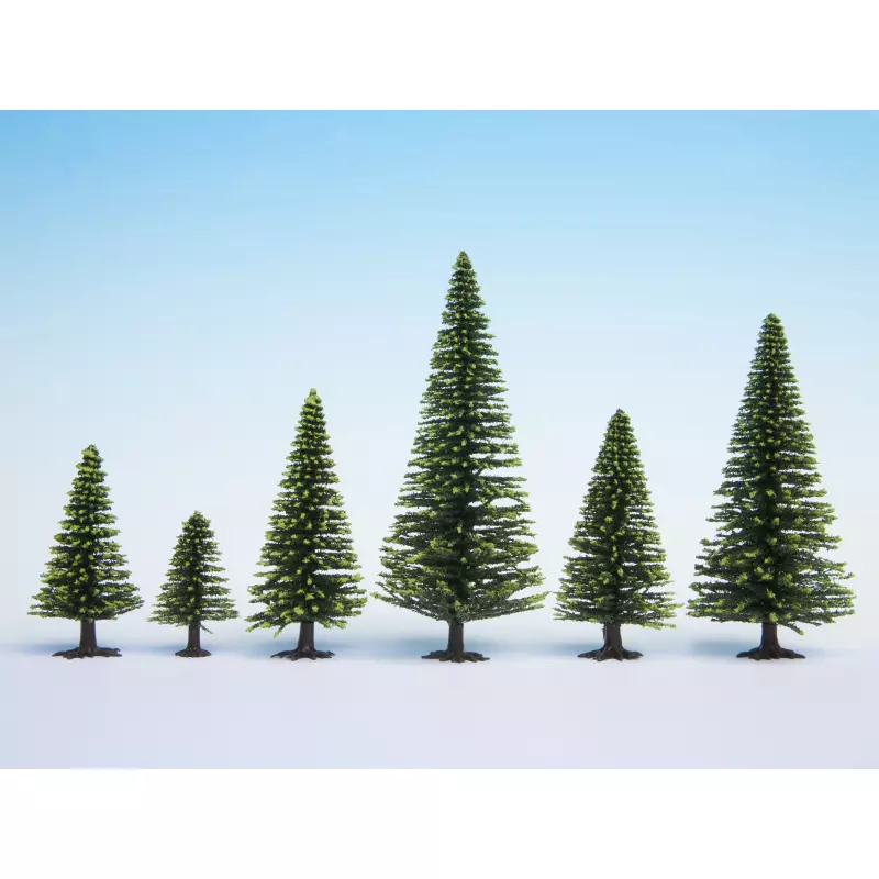  NOCH 26827 Model Spruce Trees, extra high, 10 pieces, 16 - 19 cm high