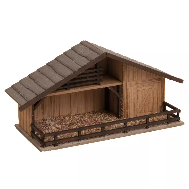 NOCH 14394 Christmas Market Crib with Figures in Wood Look