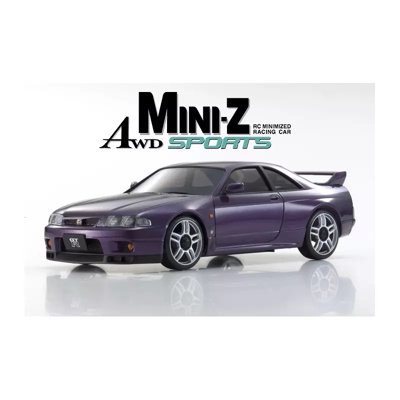 Kyosho MINIZ MA020 SPORTS 4WD NISSAN SKYLINE GTR R33 V-SPEC (KT19) PURPLE