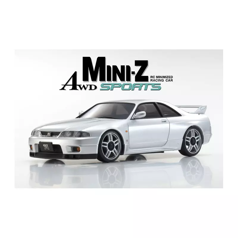 Kyosho MINIZ MA020 SPORTS 4WD NISSAN SKYLINE GTR R33 V-SPEC (KT19) SILVER