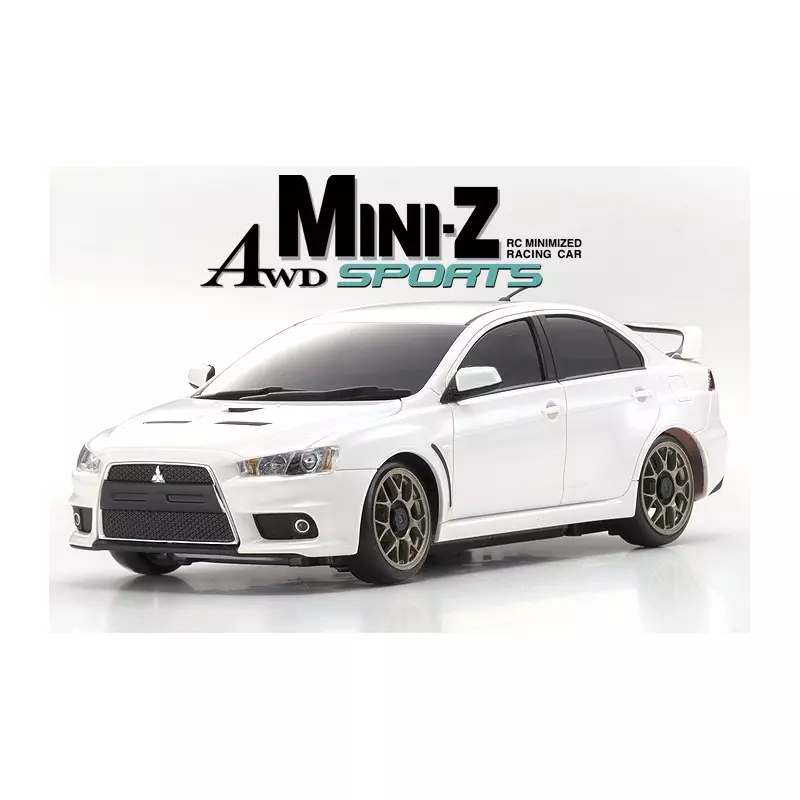Kyosho MINIZ MA020 SPORTS 4WD MITSU LANCER EVO-X (KT19) PEARL WHITE