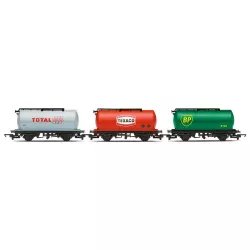 Hornby R6789 RailRoad Fuel Tanker Triple Pack - BP, Texaco, Total