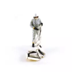 LE MANS miniatures Figure Ford With Banner, shovel and glass