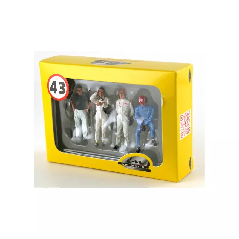 LE MANS miniatures Figurines Coffret de 4 pilotes