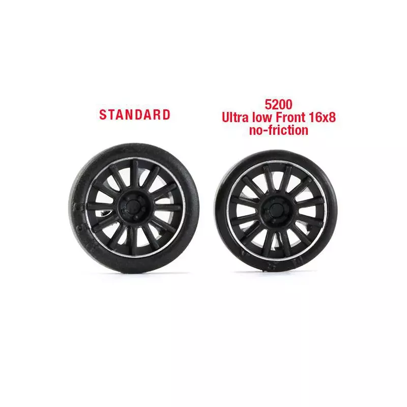 NSR 5200 Ultra Low Slick Front 16 x 8 NO FRICTION Rubber for 16 - 16,5 - 17 dia wheels