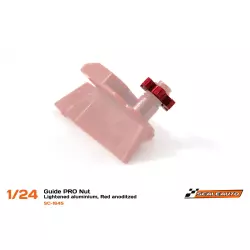 Scaleauto SC-1645 Guide PRO Nut Lightened aluminium, Red anodized
