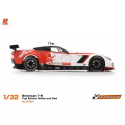 Scaleauto SC-6179A American C7-R Cup Edition, White and Red