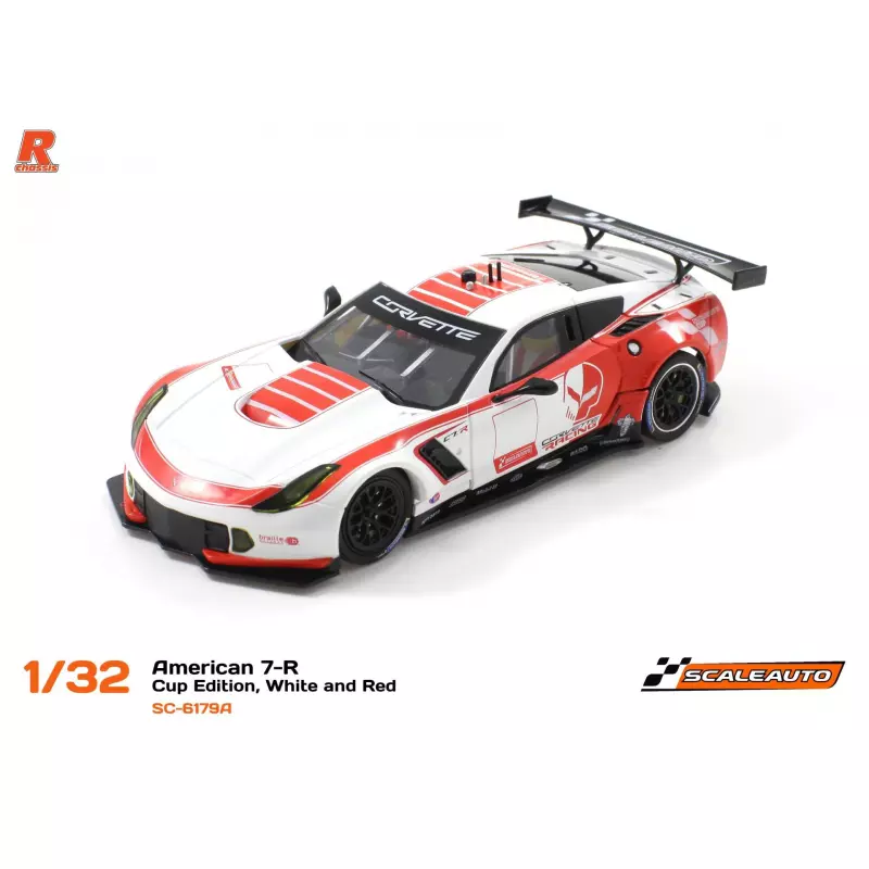  Scaleauto SC-6179A American C7-R Cup Edition, White and Red