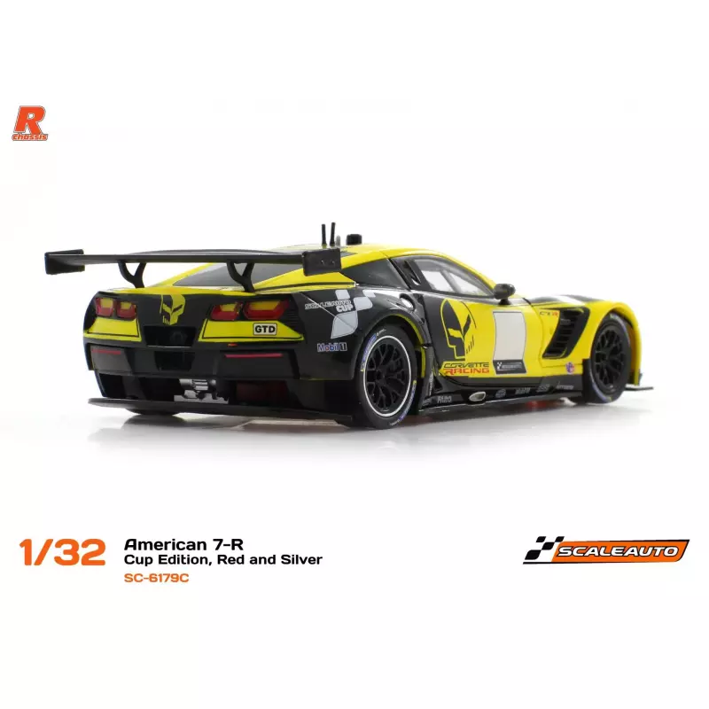 Scaleauto SC-6179C American C7-R Cup Edition, Yellow and Black