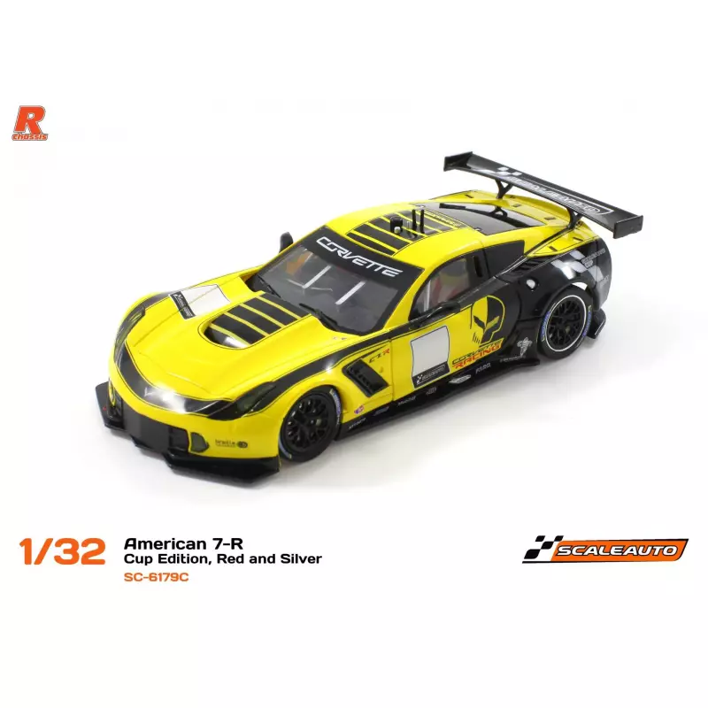 Scaleauto SC-6179C American C7-R Cup Edition, Yellow and Black