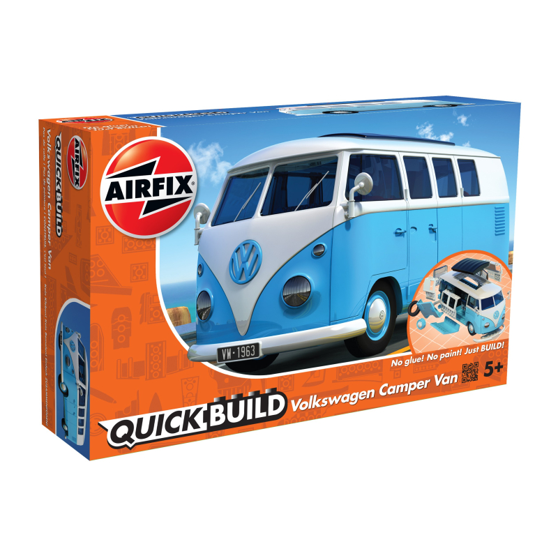                                     Airfix QUICK BUILD VW Camper Van blue