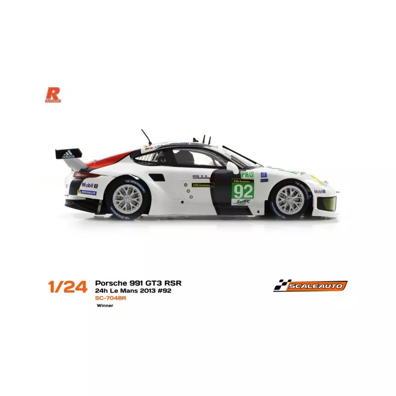 Scaleauto SC-7048R Porsche 991 RSR 24h Le mans 2013 n.92 Winner Porsche AG Team Manthey