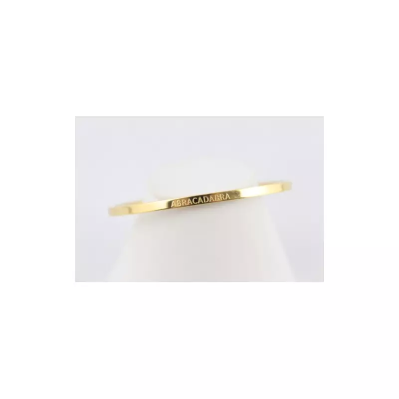 Bracelet acier doré message PEACE LOVE