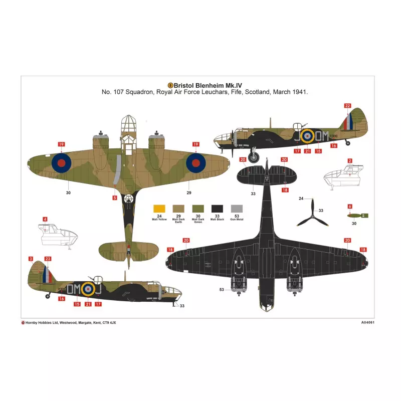 Airfix Bristol Blenheim MkIV Bomber 1:72