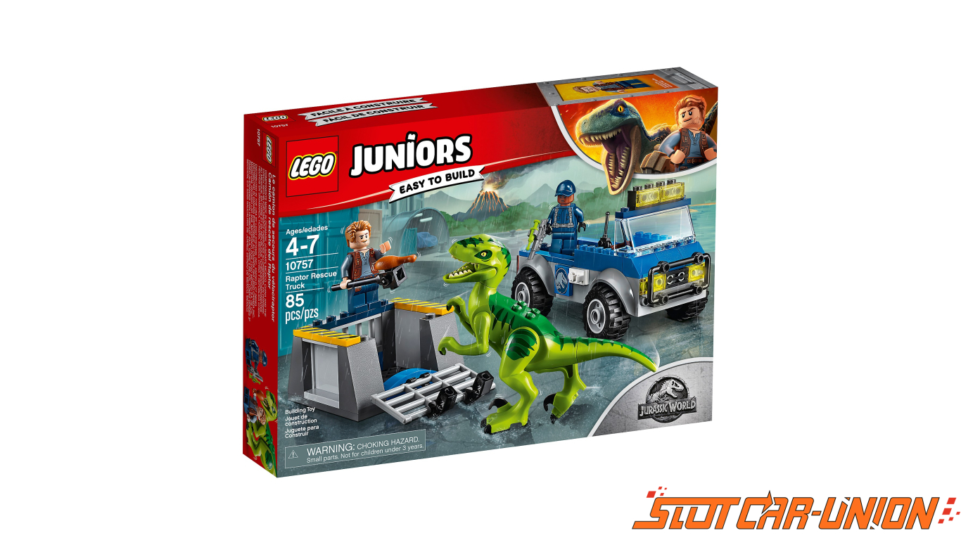 Lego juniors 10757 jurassic world cheap raptor rescue truck