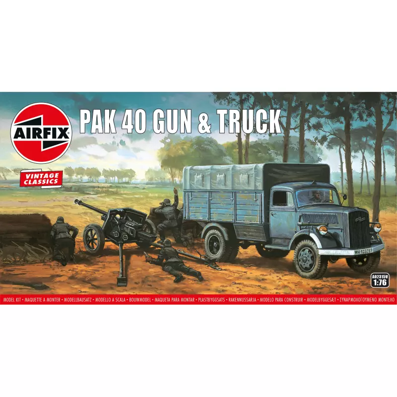  Airfix Vintage Classics - PAK 40 Gun & Truck 1:76