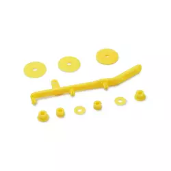 Slot.it CH98y Tensioner, flanges and spacers for 4WD System, yellow