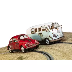 Scalextric C3966A Legends Rusty Rides Volkswagen Beetle & T1B Camper Van - Limited Edition
