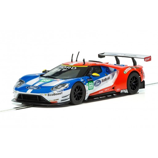 Scalextric Ford GT GTE 2017 Le Mans DPR W/ Lights 1/32 Scale Slot Car C3858 