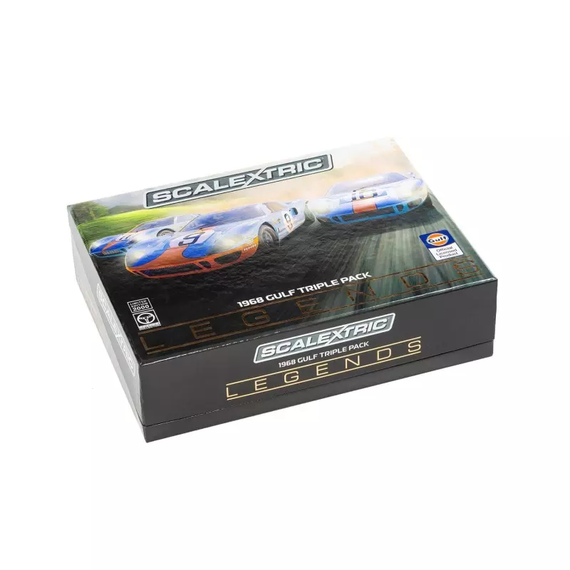 Scalextric C3896A Legends Ford GT40 LeMans 1968 - Gulf Triple Pack - Limited Edition