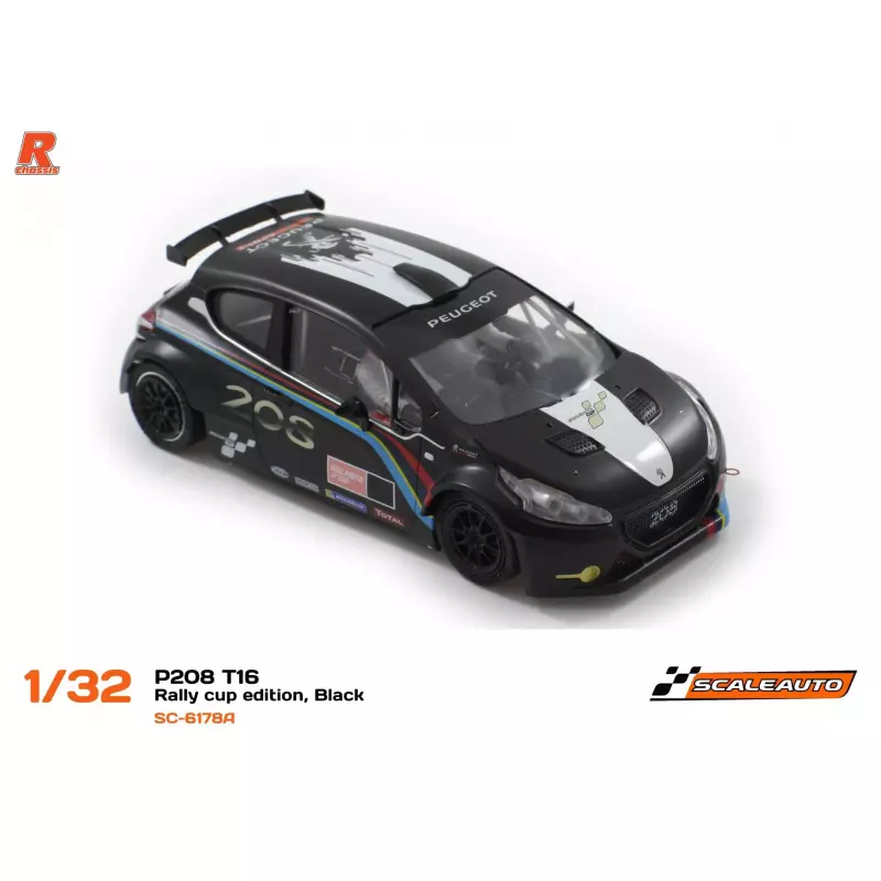 Scaleauto SC-6178A Peugeot 208 T16 Rally Cup Edition, Black