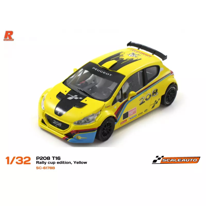 Scaleauto SC-6178B Peugeot 208 T16 Rally Cup Edition, Yellow