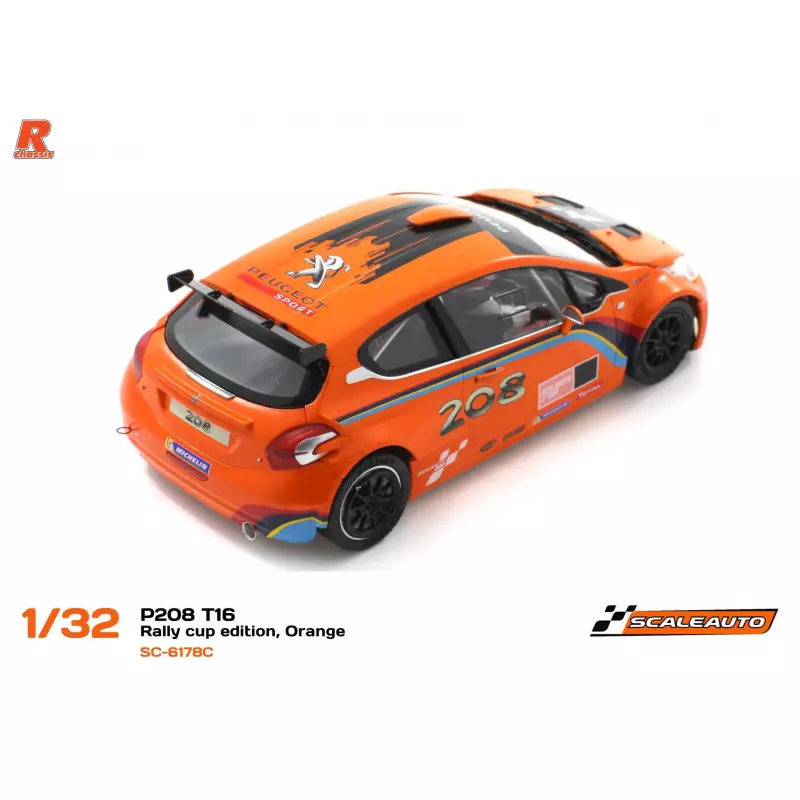 Scaleauto SC-6178C Peugeot 208 T16 Rally Cup Edition, Orange