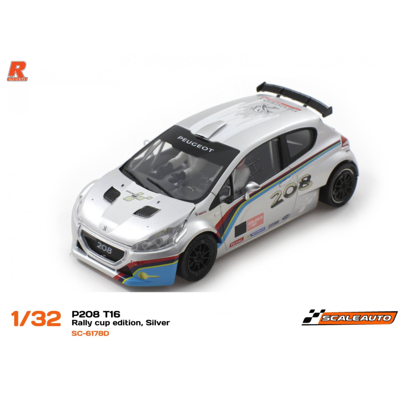                                     Scaleauto SC-6178D Peugeot 208 T16 Rally Cup Edition, Silver