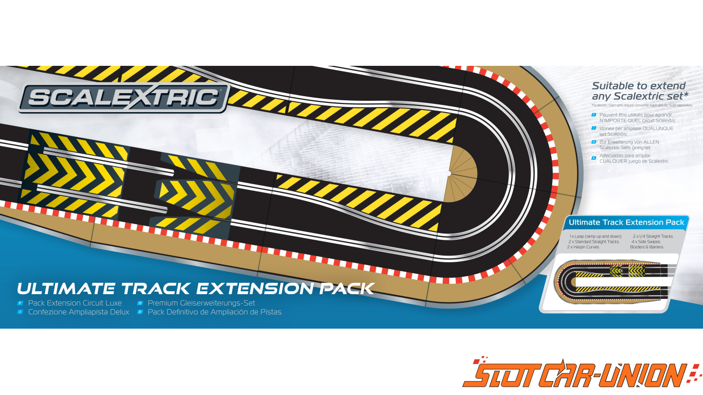 SCALEXTRIC C8526 SPORT STRAIGHT EXPANSION 1/32 SLOT CAR TRACK 4 PIECES OF C8205 