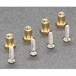 BRM S-513A Brass "nut" bearings stock H4.5mm + screws x4